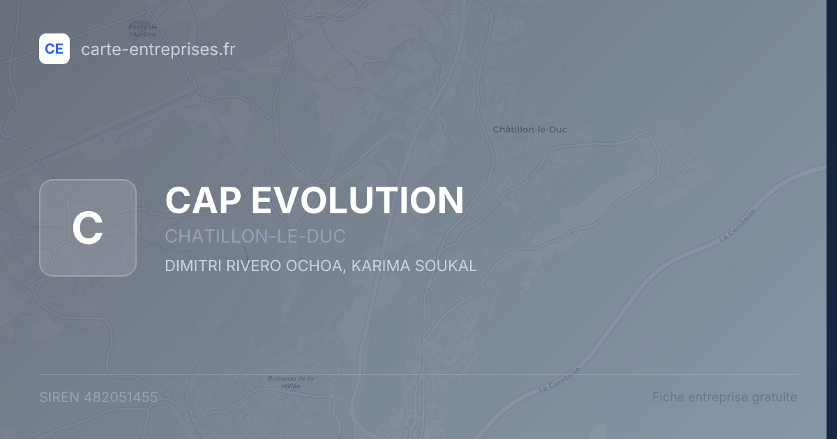 CAP EVOLUTION — 482051455 — fiche entreprise