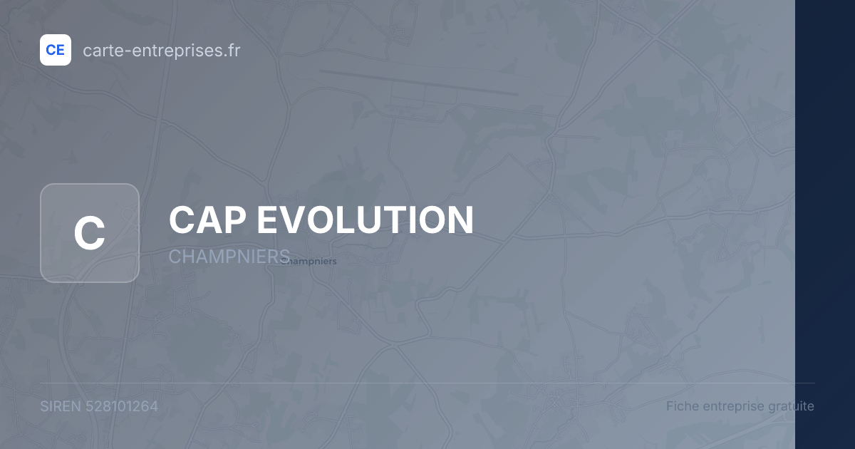 CAP EVOLUTION — 528101264 — fiche entreprise