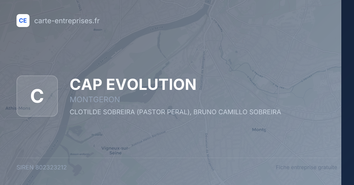 CAP EVOLUTION — 802323212 — fiche entreprise