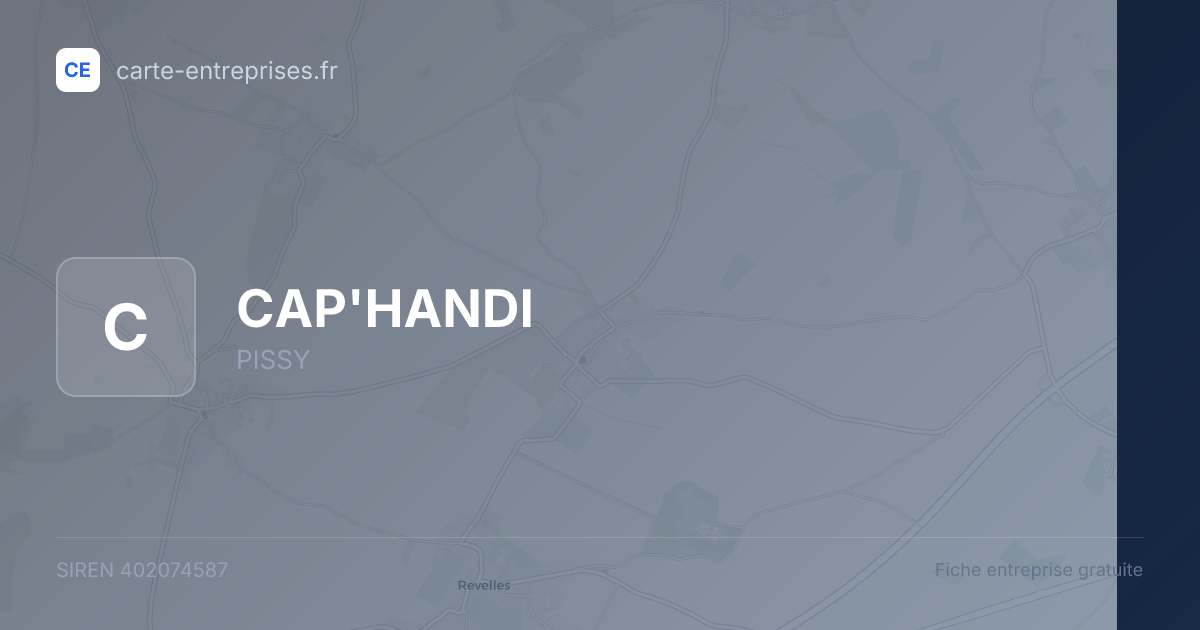 CAP'HANDI — 402074587 — fiche entreprise