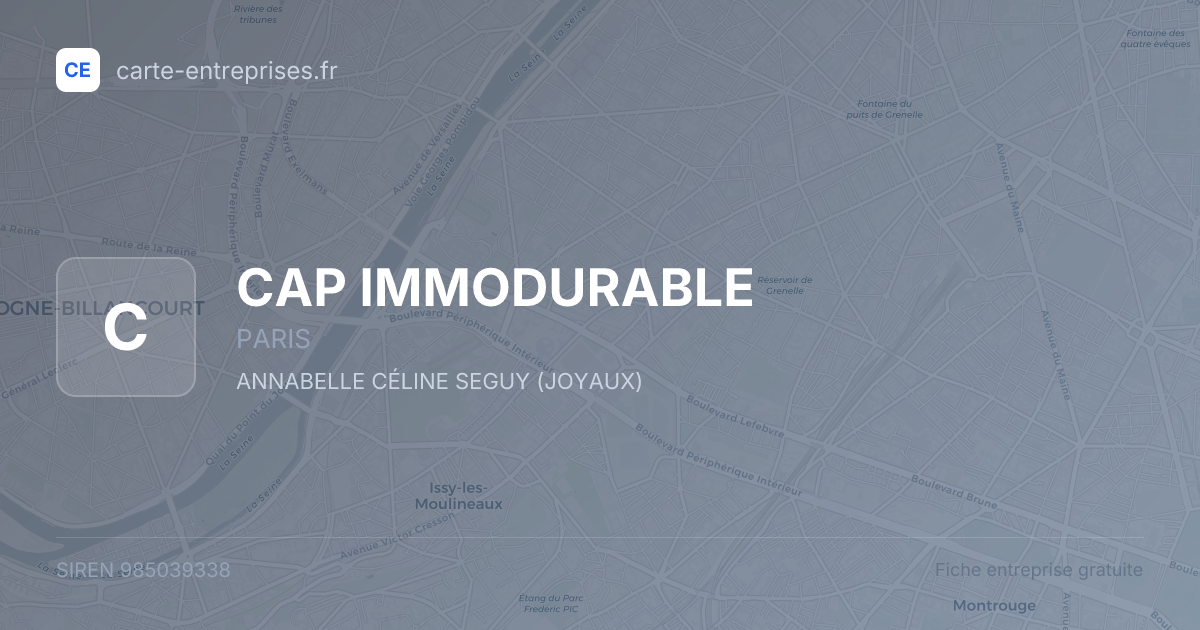 CAP IMMODURABLE — 985039338 — fiche entreprise