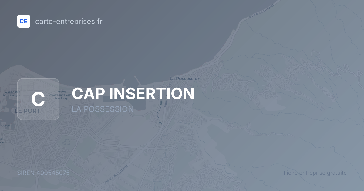 CAP INSERTION — 400545075 — fiche entreprise