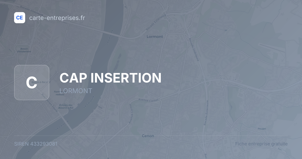 CAP INSERTION — 433293081 — fiche entreprise