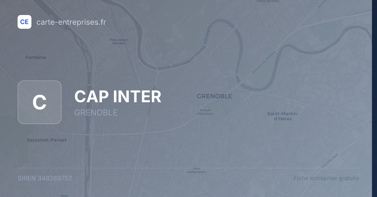 CAP INTER — 348289752 — fiche entreprise