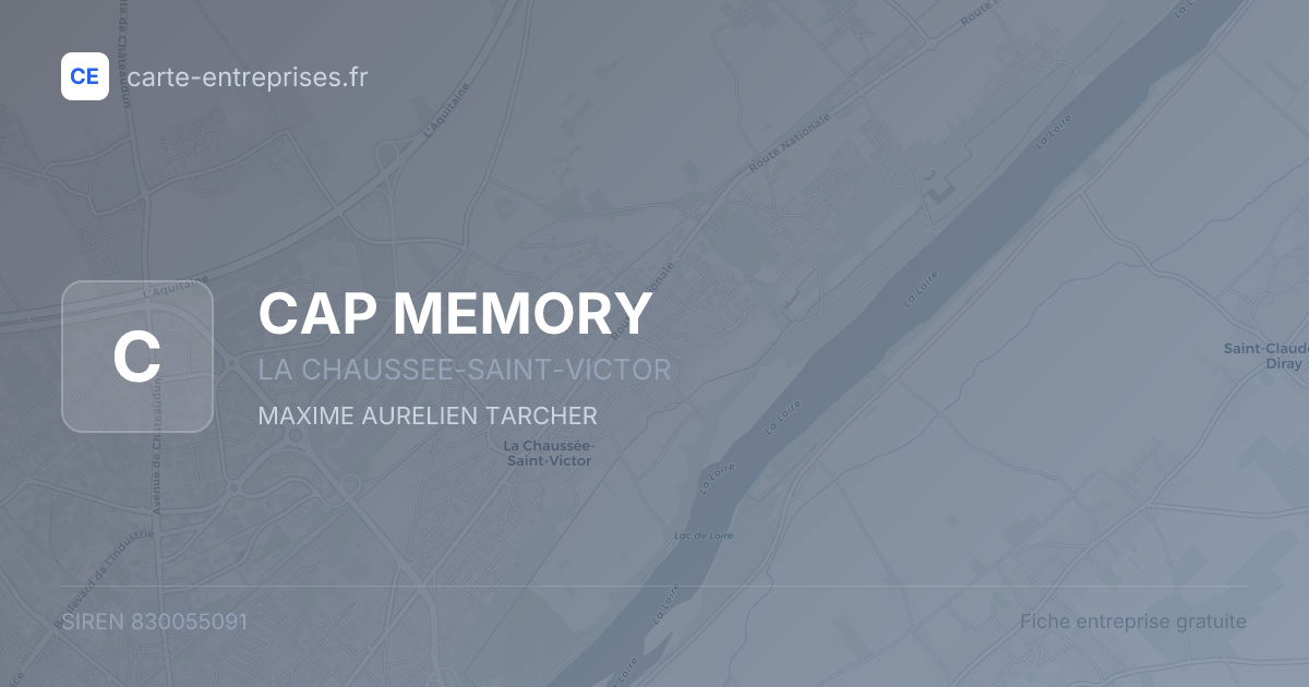 CAP MEMORY — 830055091 — fiche entreprise