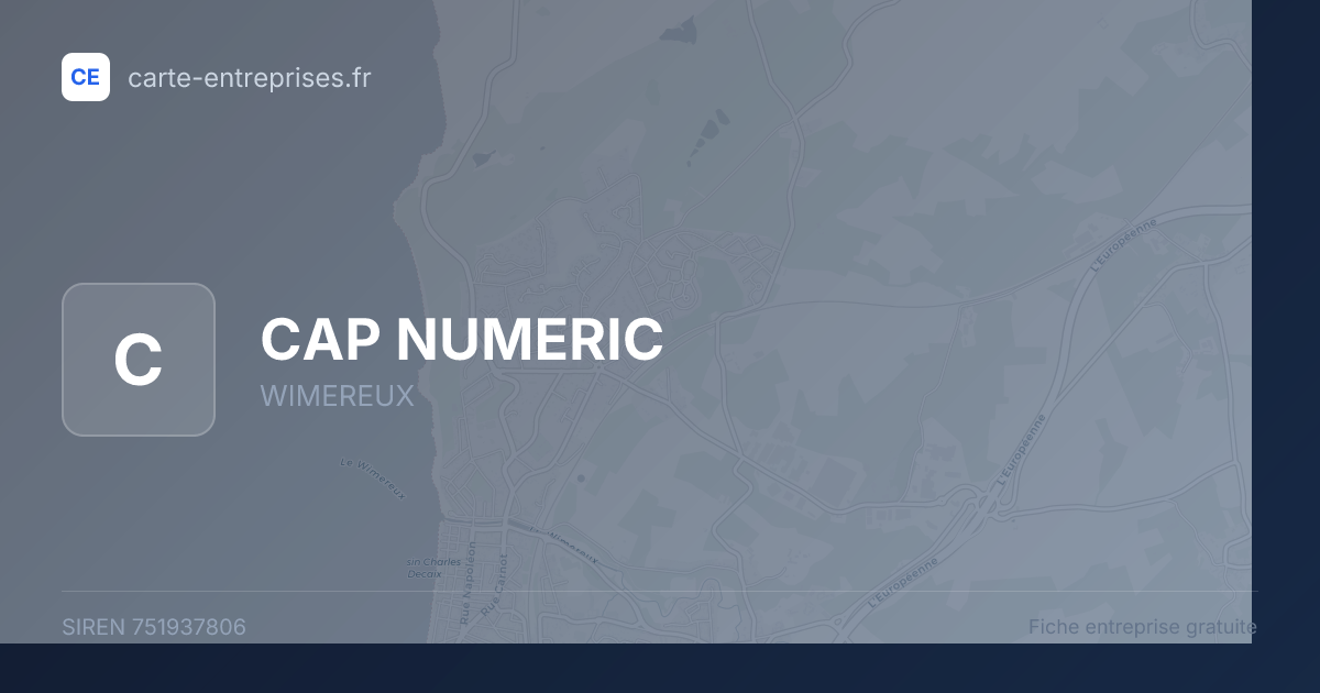 CAP NUMERIC — 751937806 — fiche entreprise