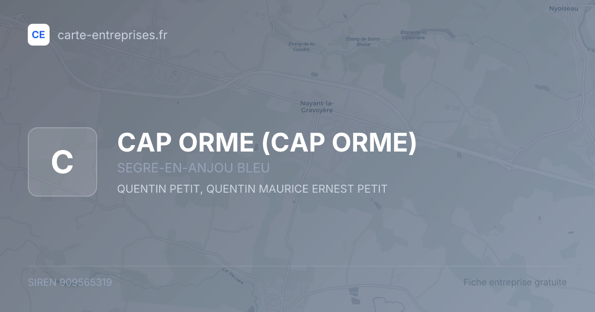 CAP ORME — 909565319 — fiche entreprise