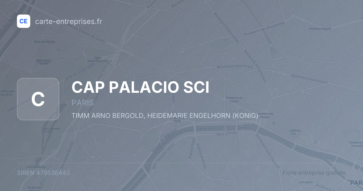 CAP PALACIO SCI — 479536443 — fiche entreprise