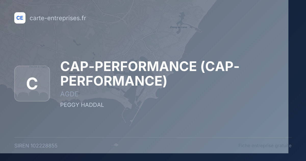 CAP-PERFORMANCE — 102228855 — fiche entreprise