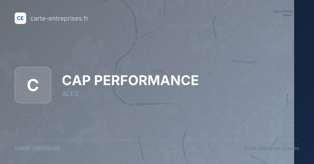 CAP PERFORMANCE — 788769396 — fiche entreprise