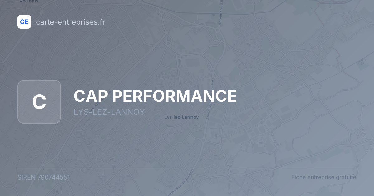 CAP PERFORMANCE — 790744551 — fiche entreprise