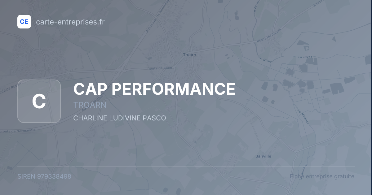 CAP PERFORMANCE — 979338498 — fiche entreprise