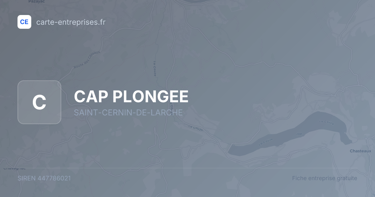 CAP PLONGEE — 447786021 — fiche entreprise
