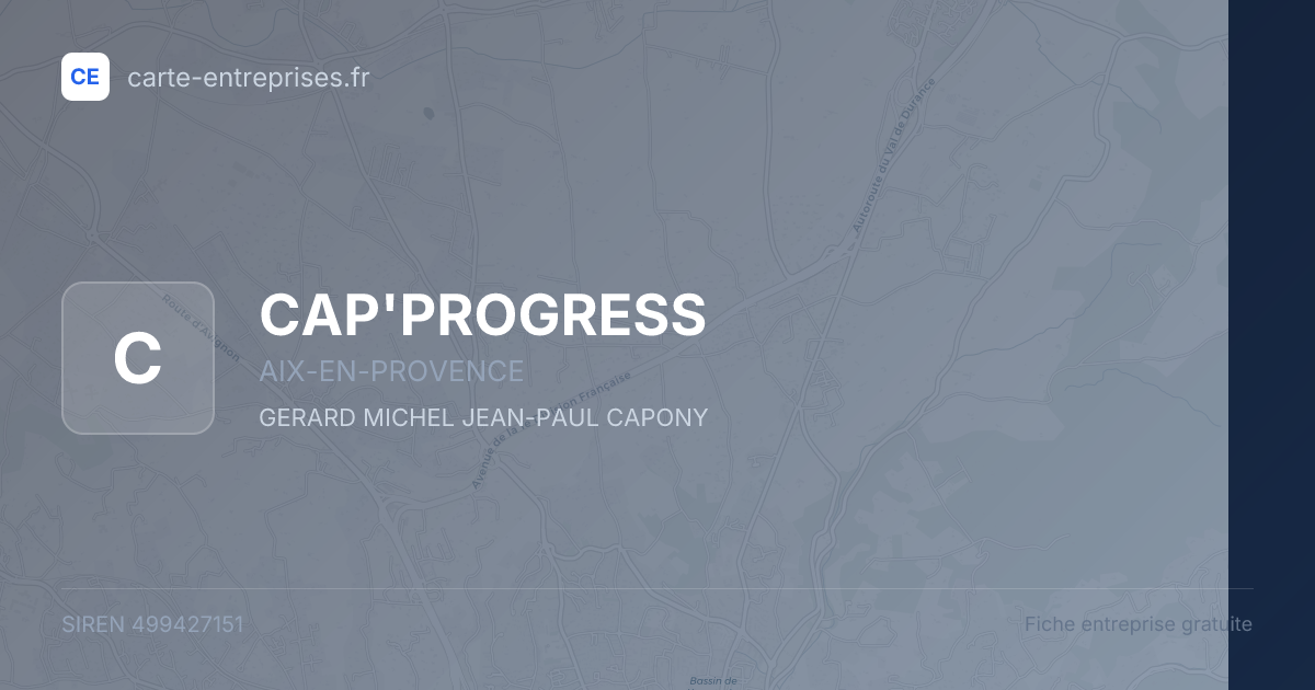 CAP'PROGRESS — 499427151 — fiche entreprise