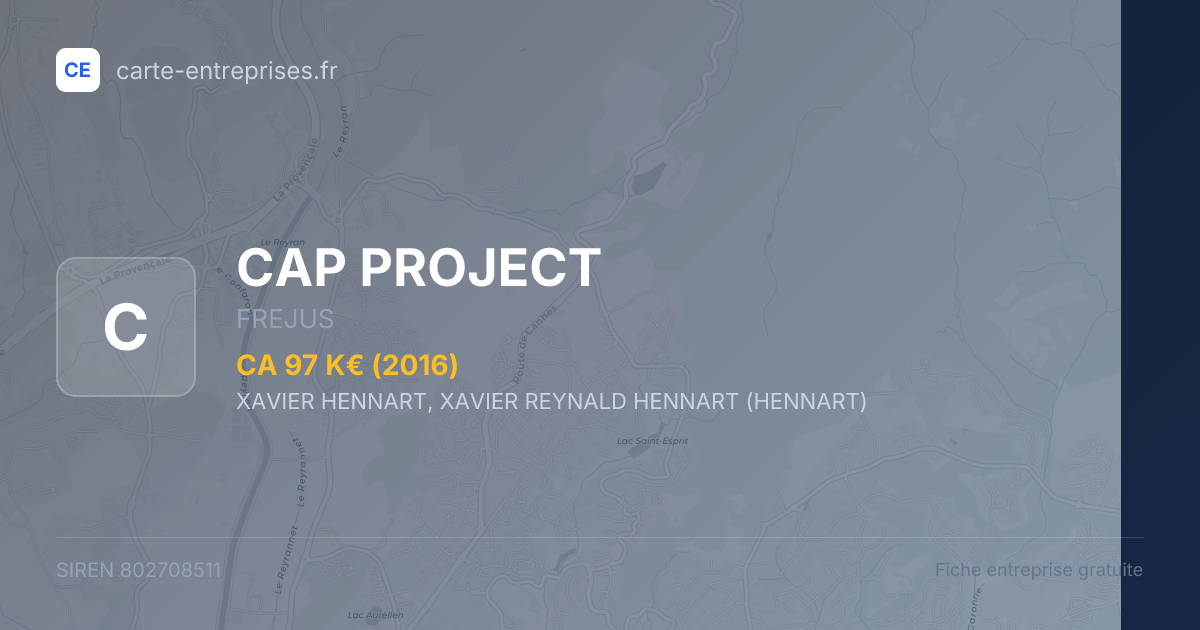 CAP PROJECT — 802708511 — fiche entreprise