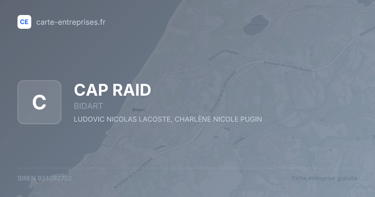 CAP RAID — 934082702 — fiche entreprise