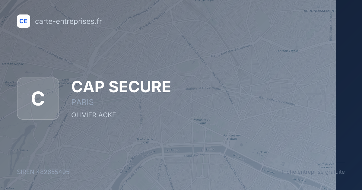 CAP SECURE — 482655495 — fiche entreprise