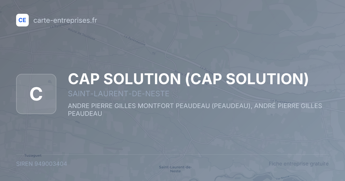 CAP SOLUTION — 949003404 — fiche entreprise