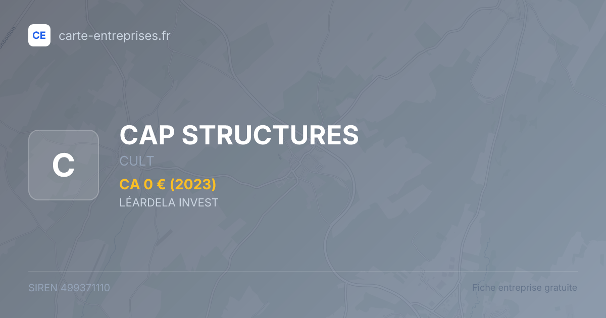 CAP STRUCTURES — 499371110 — fiche entreprise