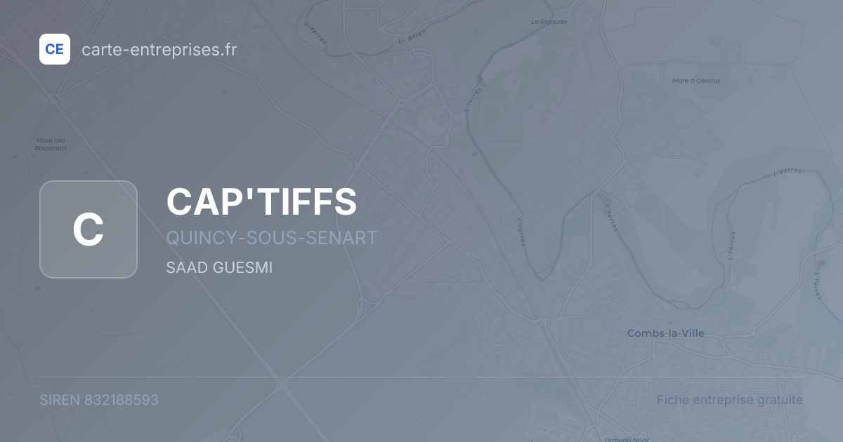 CAP'TIFFS — 832188593 — fiche entreprise