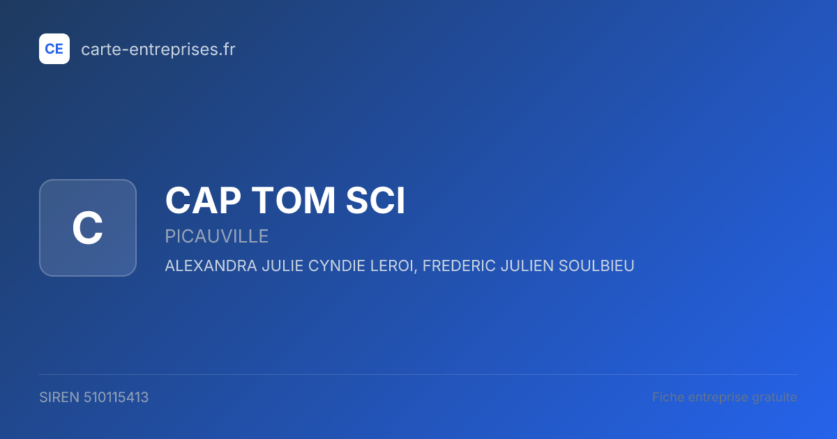 CAP TOM SCI — 510115413 — fiche entreprise