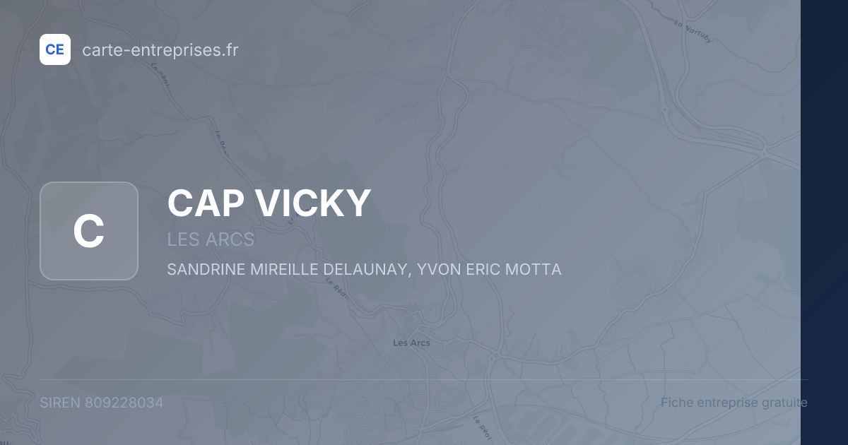 CAP VICKY — 809228034 — fiche entreprise