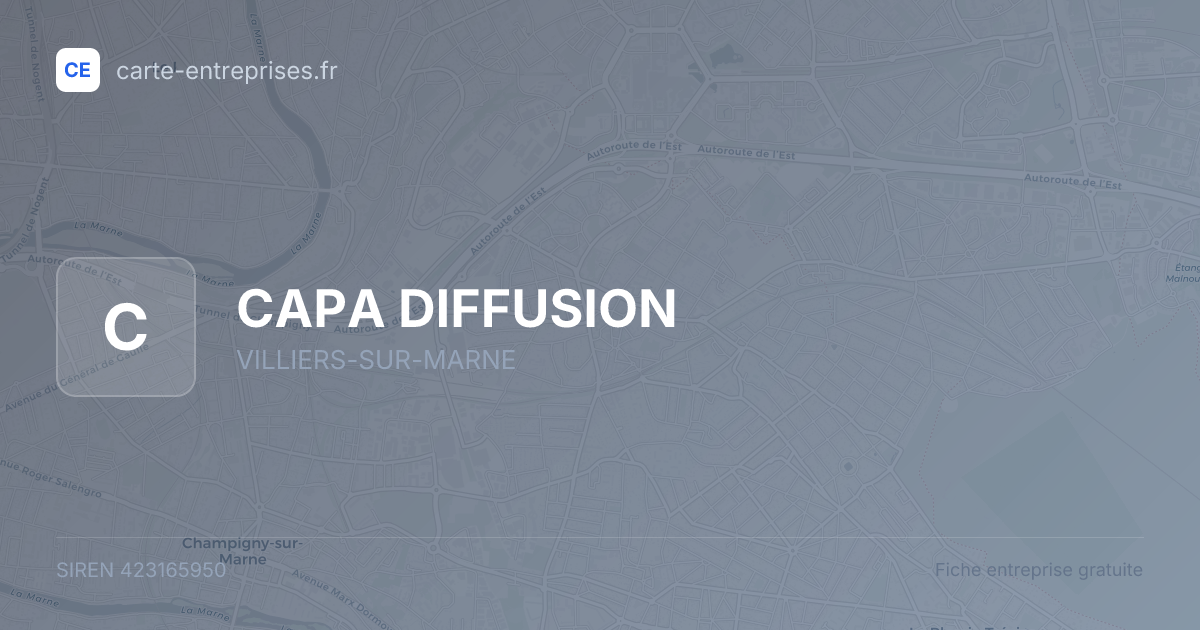 CAPA DIFFUSION — 423165950 — fiche entreprise