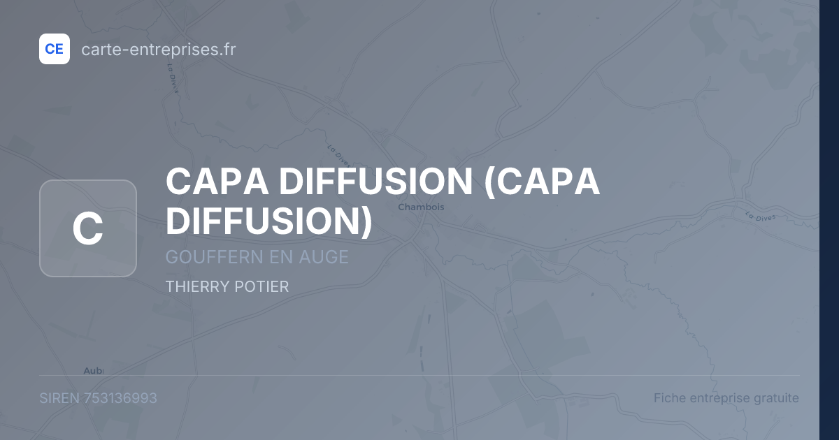 CAPA DIFFUSION — 753136993 — fiche entreprise