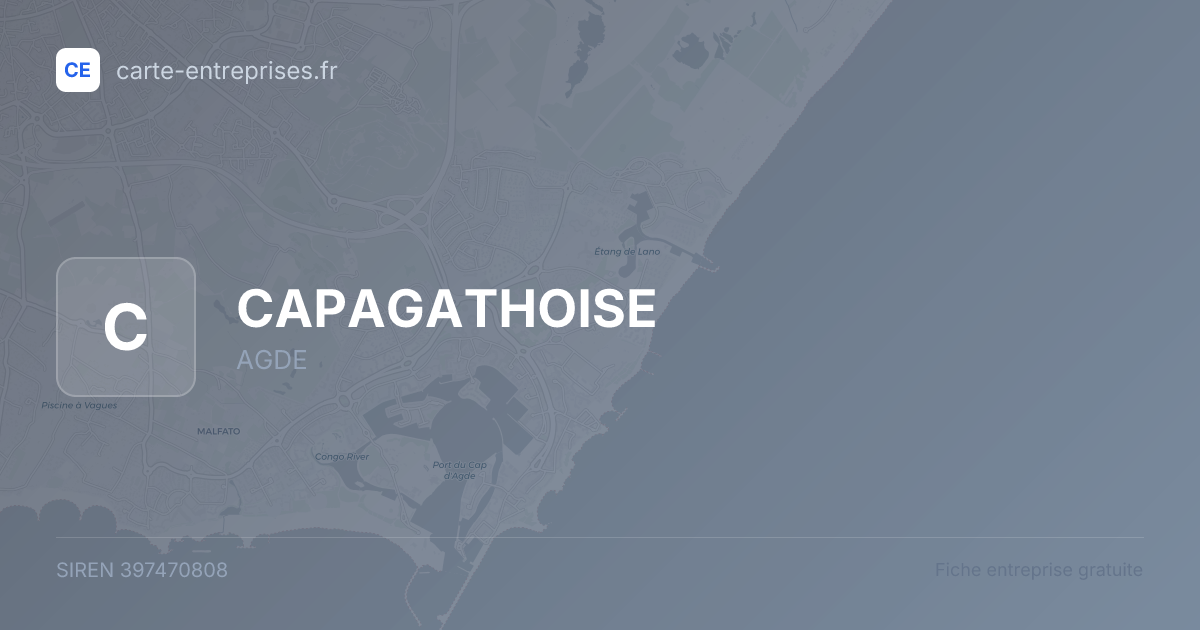 CAPAGATHOISE — 397470808 — fiche entreprise