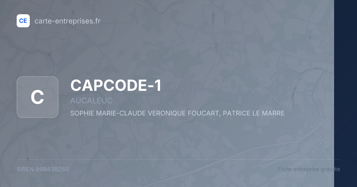 CAPCODE-1 — 898439260 — fiche entreprise