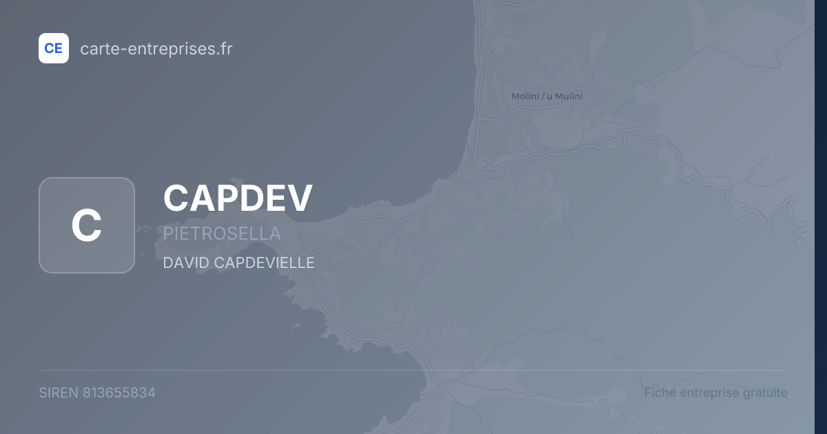 CAPDEV — 813655834 — fiche entreprise