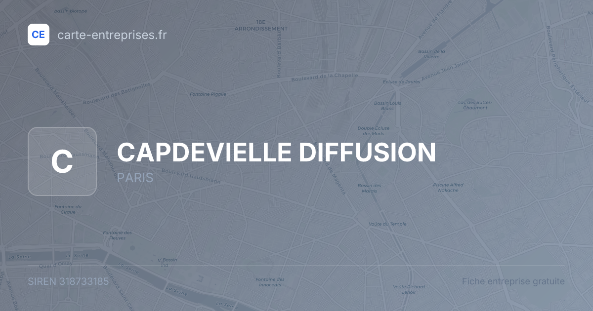 CAPDEVIELLE DIFFUSION — 318733185 — fiche entreprise