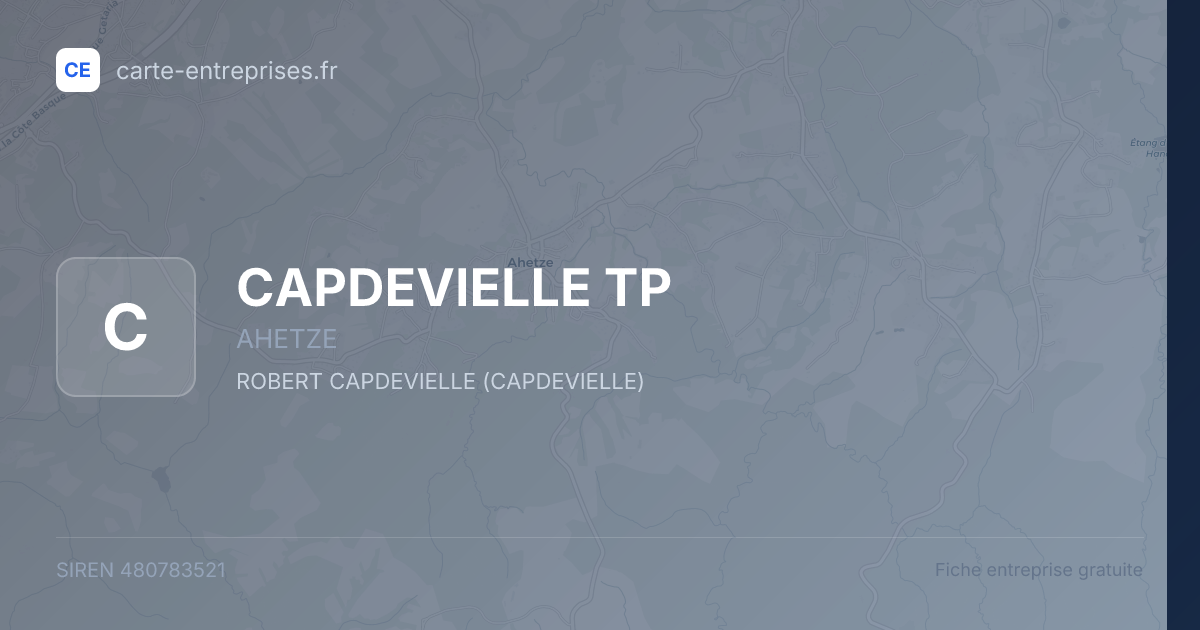 CAPDEVIELLE TP — 480783521 — fiche entreprise