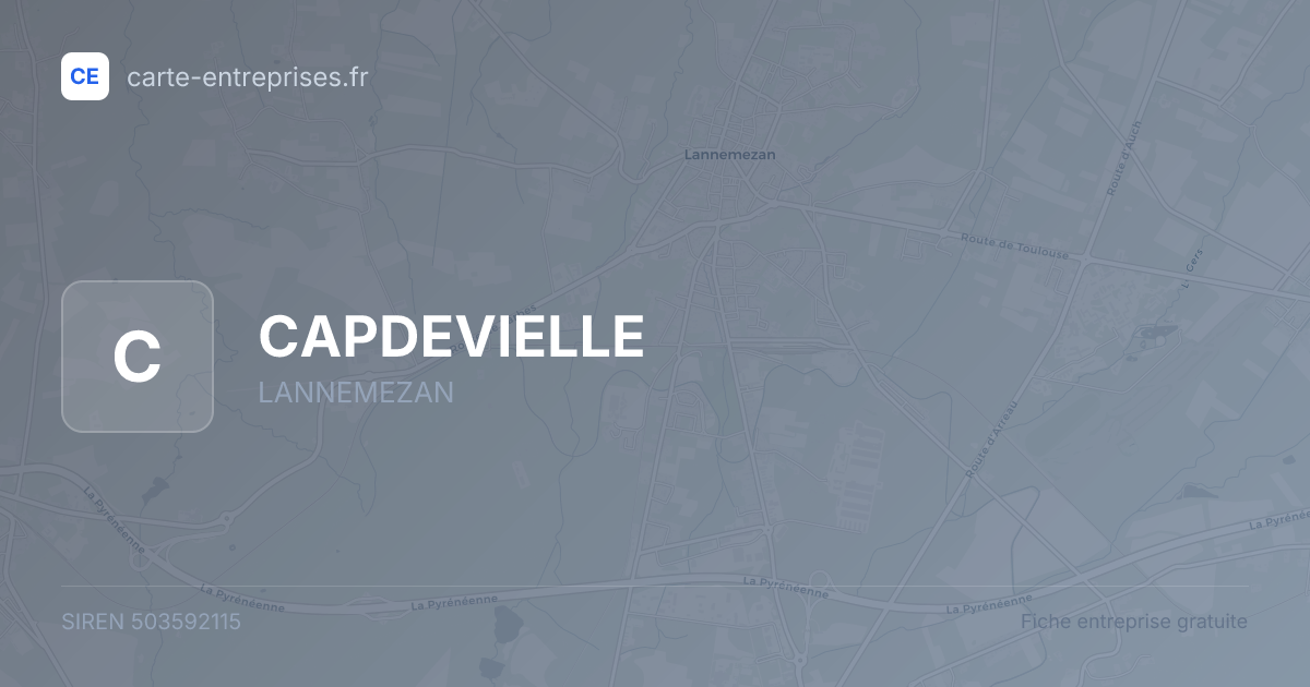 CAPDEVIELLE — 503592115 — fiche entreprise