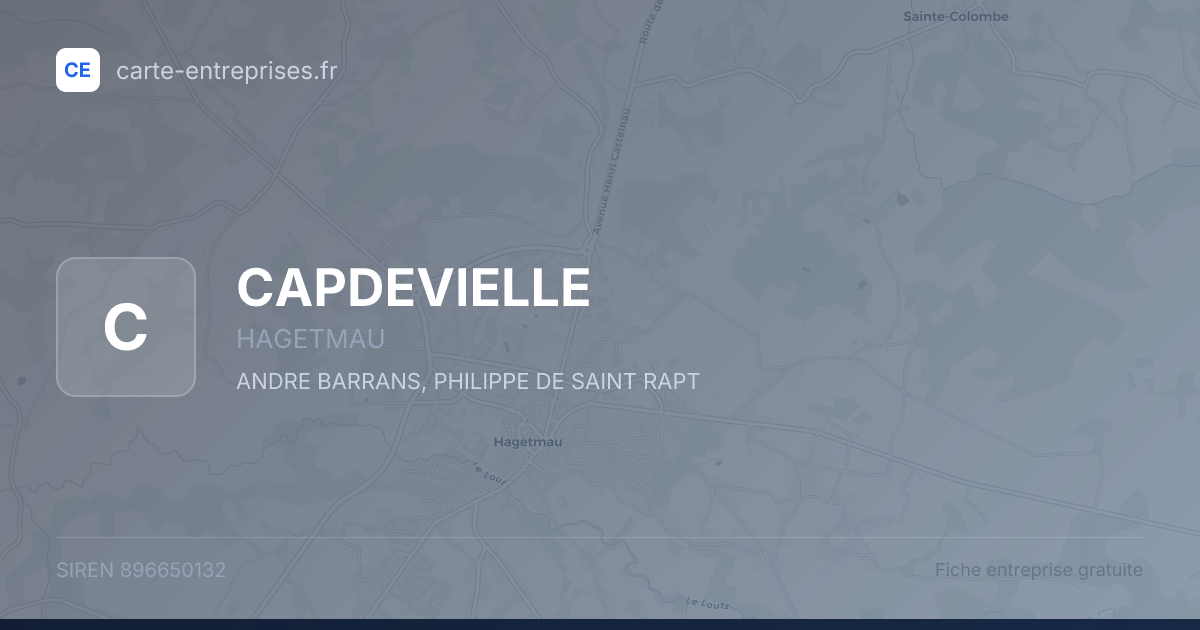 CAPDEVIELLE — 896650132 — fiche entreprise