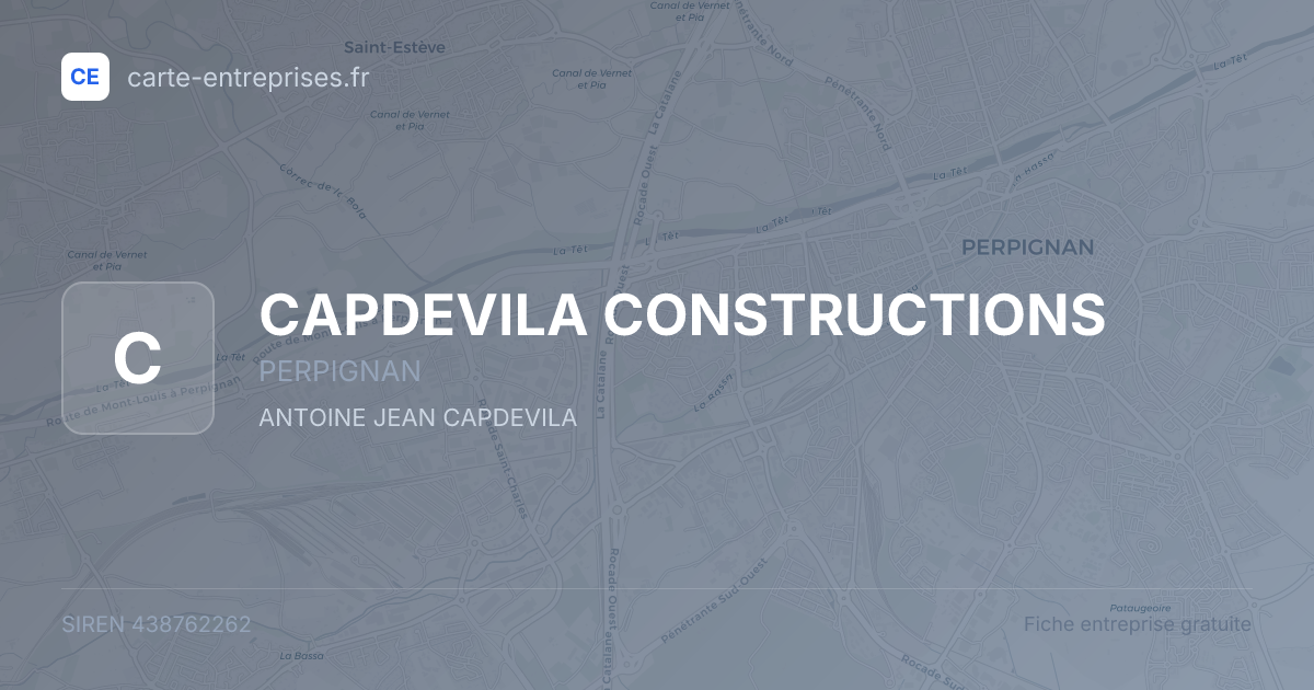 CAPDEVILA CONSTRUCTIONS — 438762262 — fiche entreprise