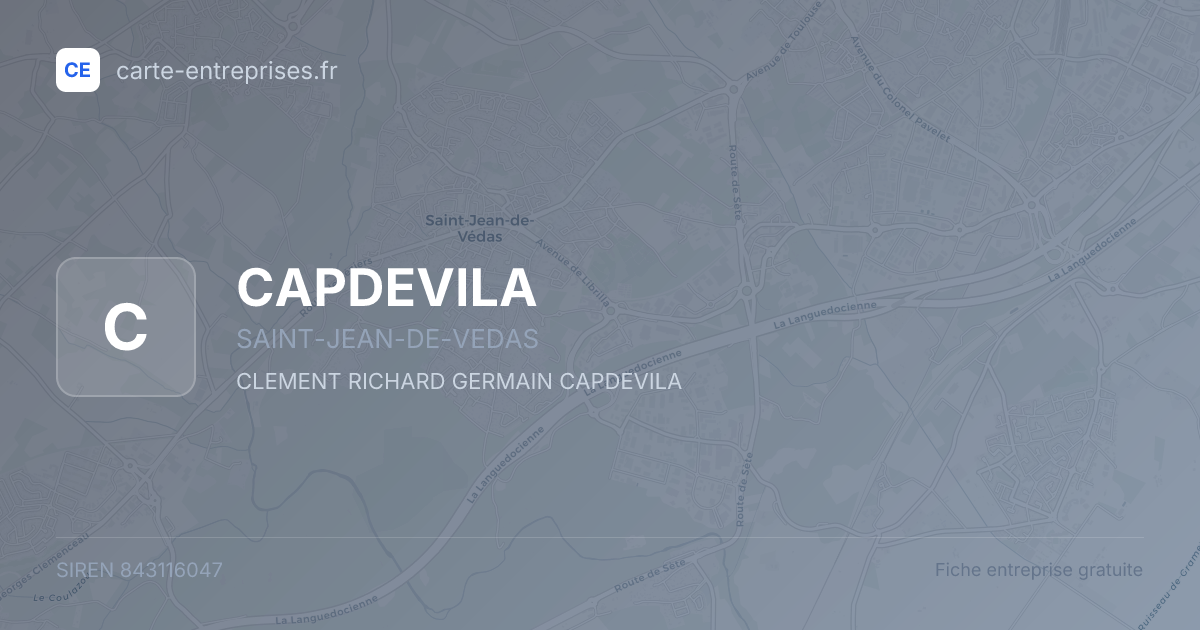 CAPDEVILA — 843116047 — fiche entreprise