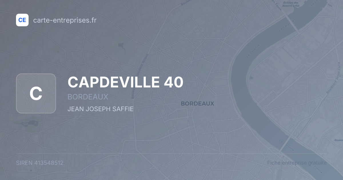 CAPDEVILLE 40 — 413548512 — fiche entreprise