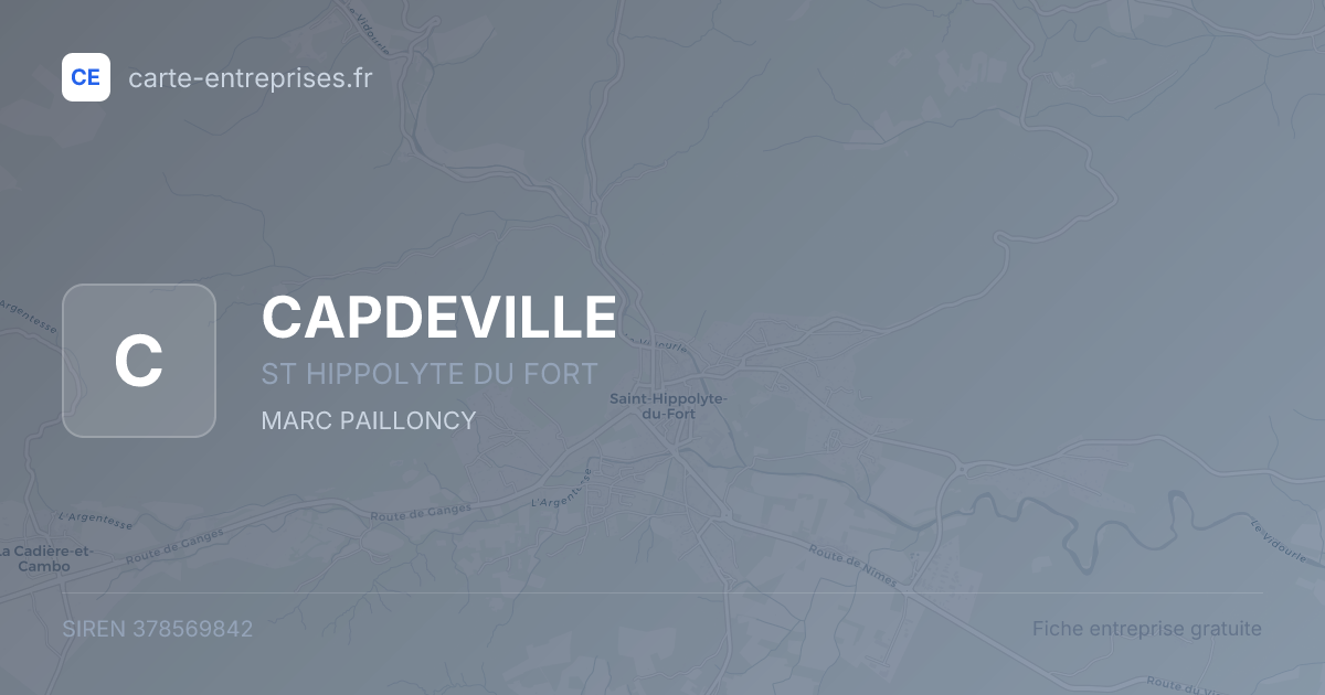 CAPDEVILLE — 378569842 — fiche entreprise