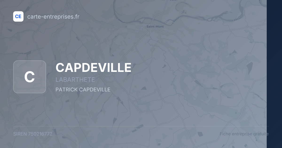 CAPDEVILLE — 750216772 — fiche entreprise