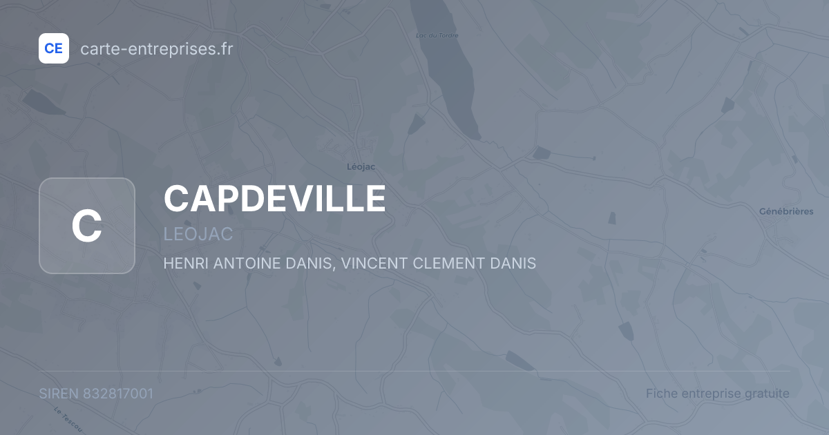 CAPDEVILLE — 832817001 — fiche entreprise
