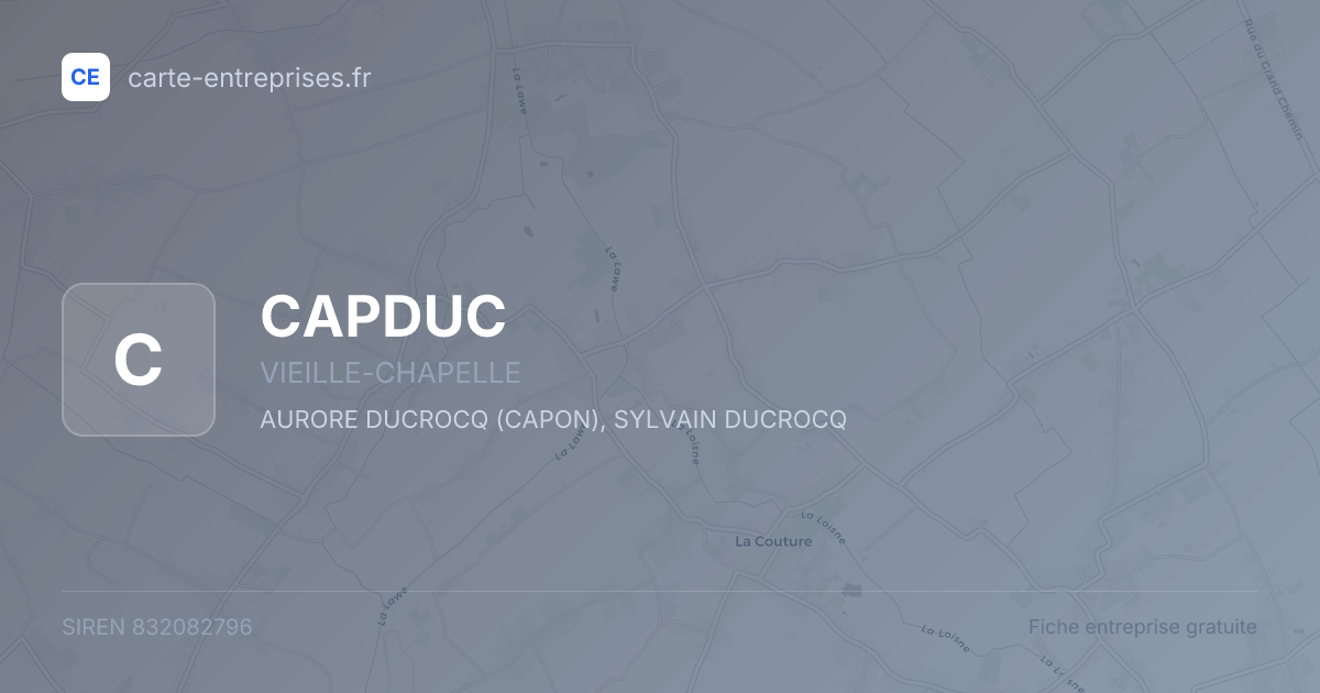 CAPDUC — 832082796 — fiche entreprise