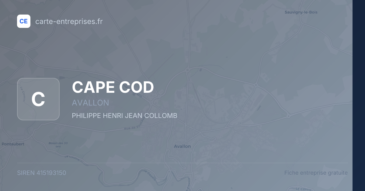 CAPE COD — 415193150 — fiche entreprise