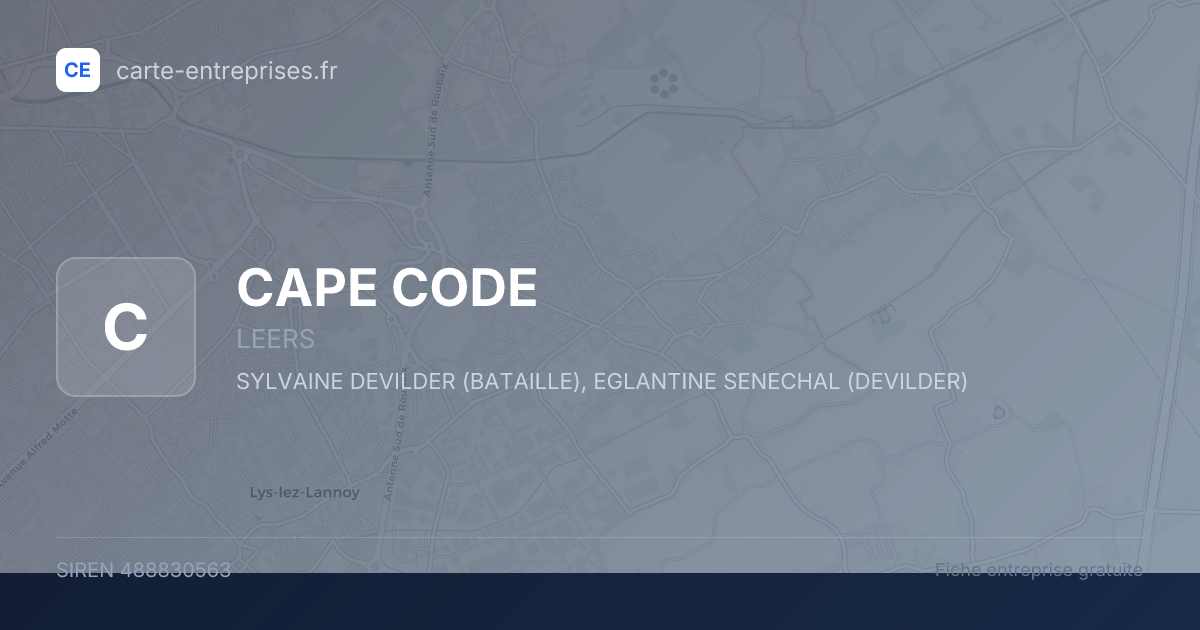 CAPE CODE — 488830563 — fiche entreprise