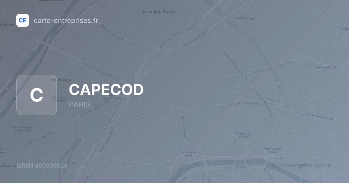 CAPECOD — 400396024 — fiche entreprise