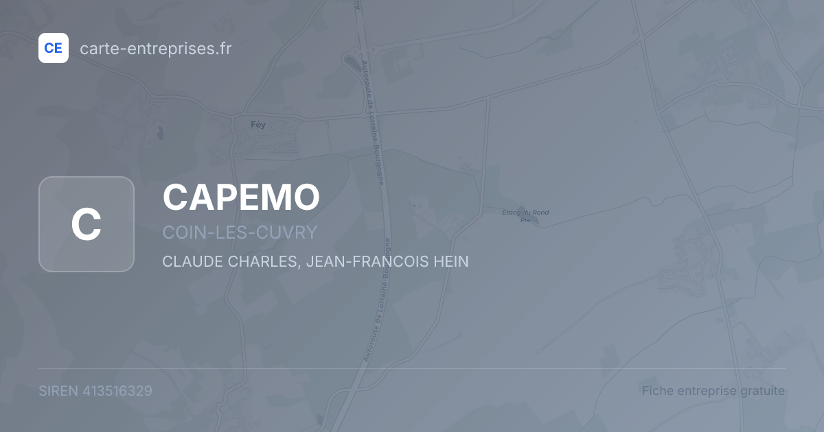 CAPEMO — 413516329 — fiche entreprise