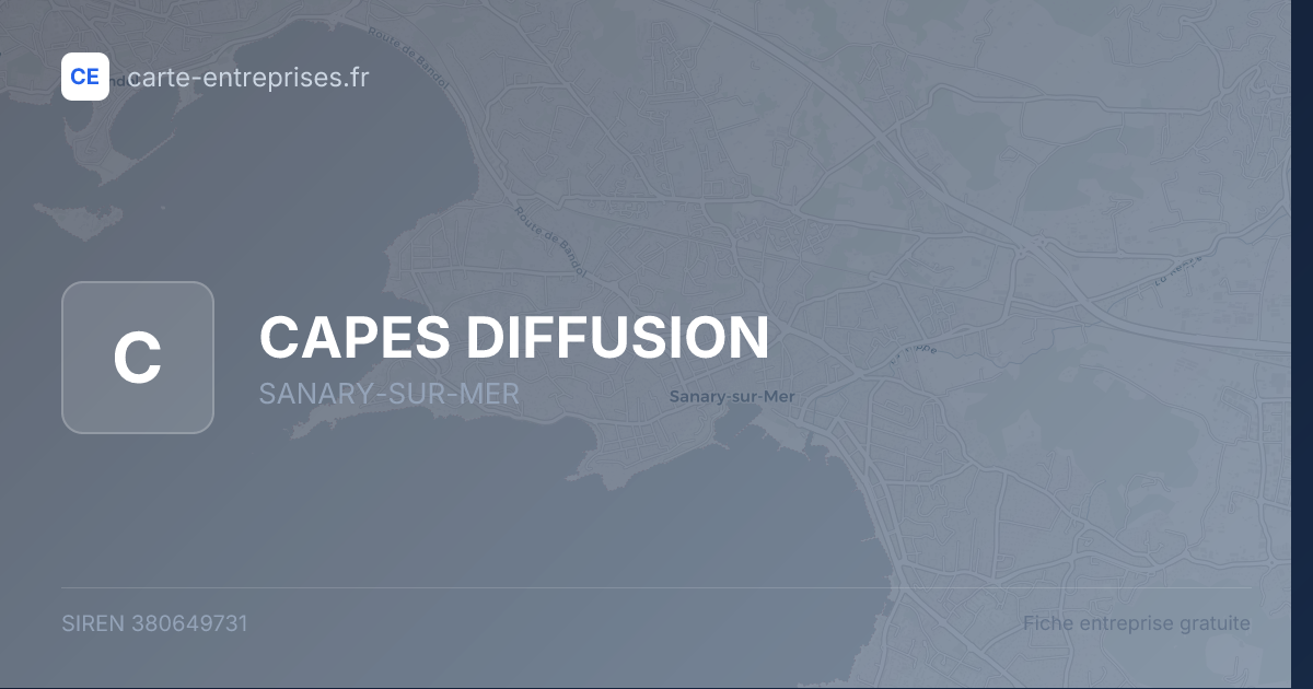 CAPES DIFFUSION — 380649731 — fiche entreprise