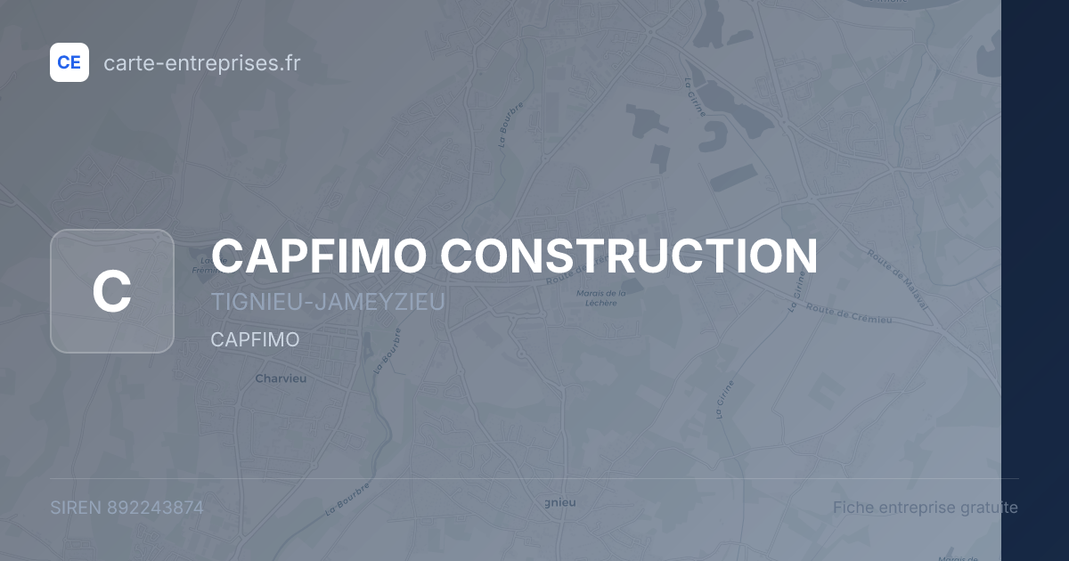 CAPFIMO CONSTRUCTION — 892243874 — fiche entreprise