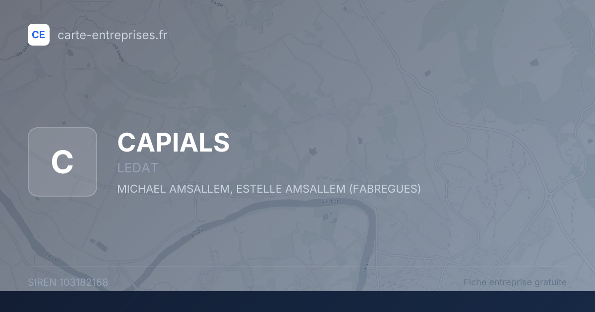 CAPIALS — 103182168 — fiche entreprise