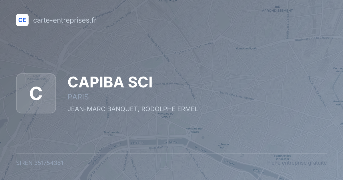 CAPIBA SCI — 351754361 — fiche entreprise